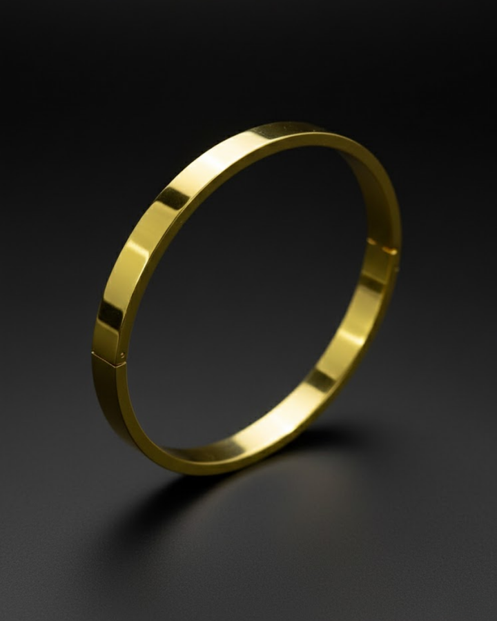 Gold-Plated Stainless Steel Kada for Men