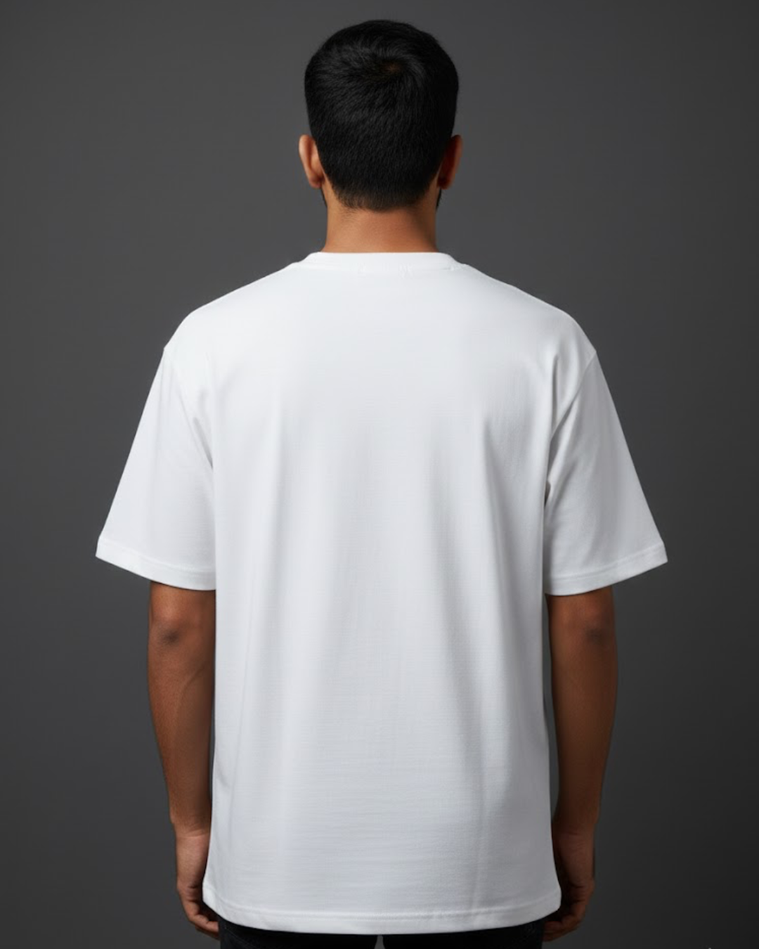 Premium White Cotton Printed Black Heart T-Shirt for Men