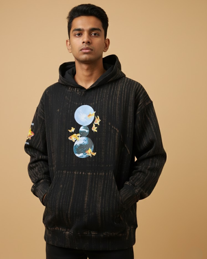 Acid Wash Black Unisex Hoodie