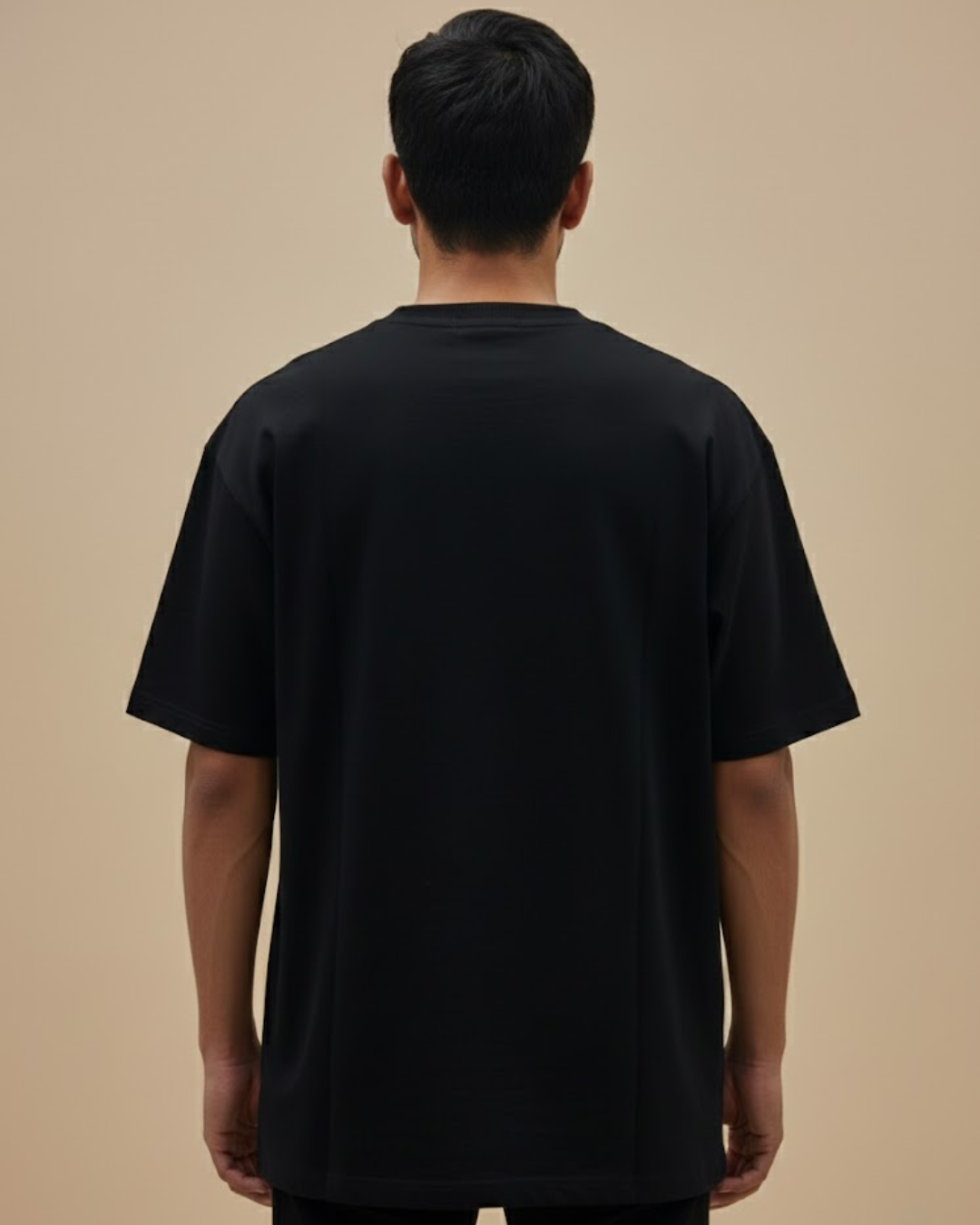 Premium Black Cotton Printed T-Shirt for Men
