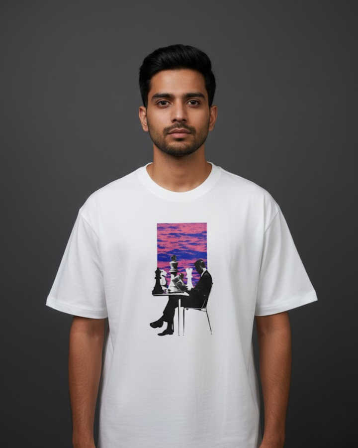 Premium Cotton White Printed T-Shirt for Men