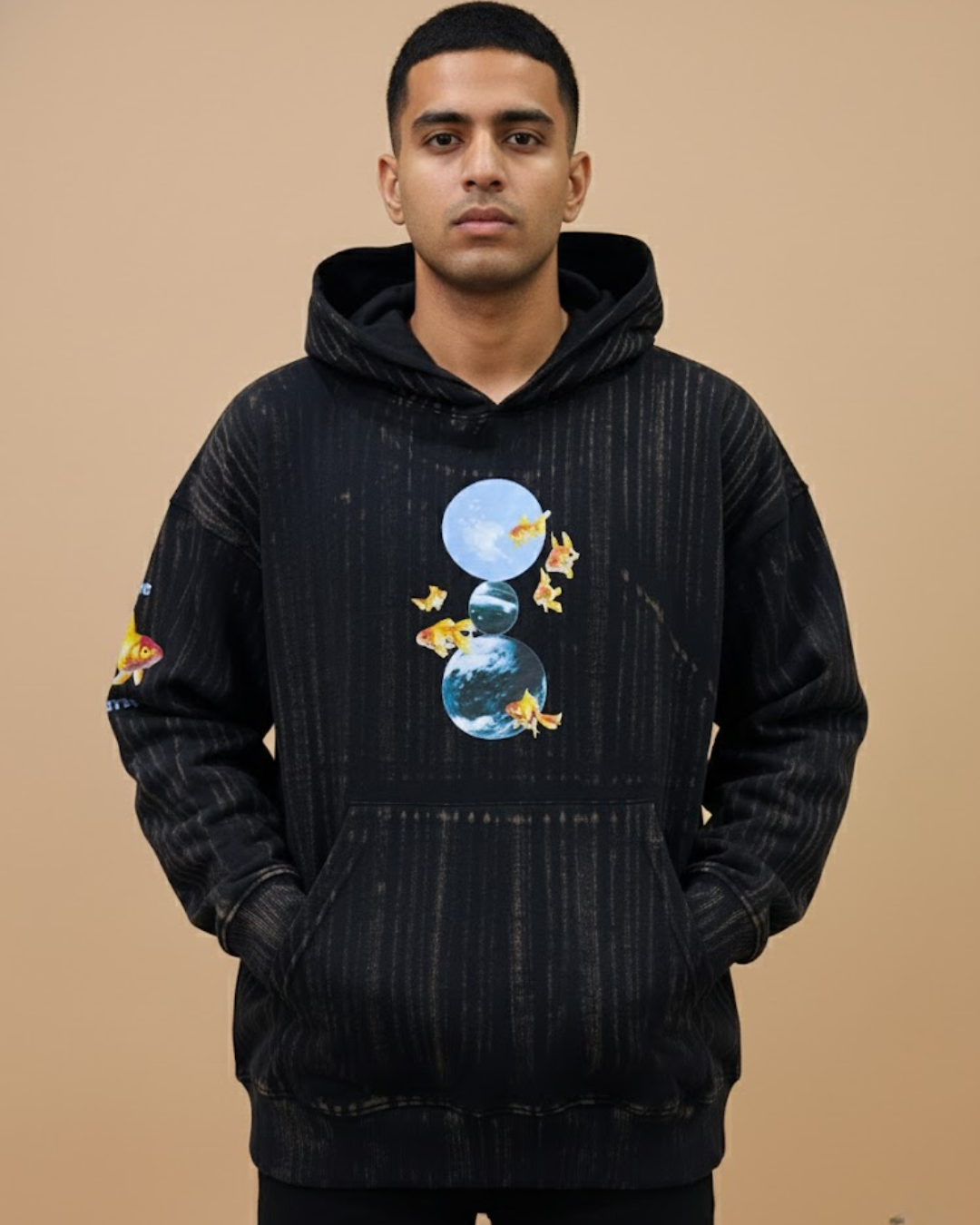 Acid Wash Black Unisex Hoodie