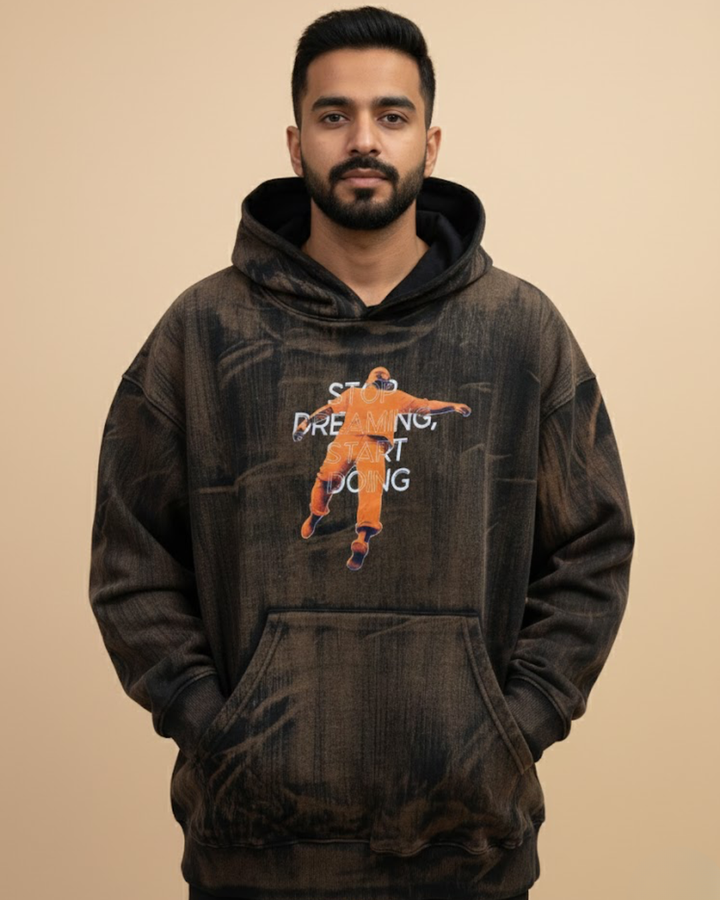 Acid Wash Brown Unisex Hoodie