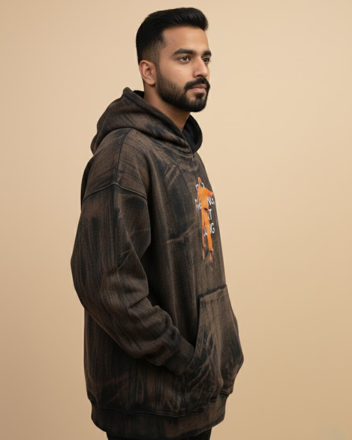Acid Wash Brown Unisex Hoodie