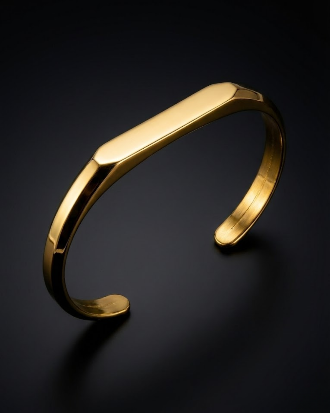 Regal Bar Gold Cuff Bracelet for Men – Minimal Luxe Finish gold